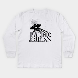 I Want To Believe Kids Long Sleeve T-Shirt